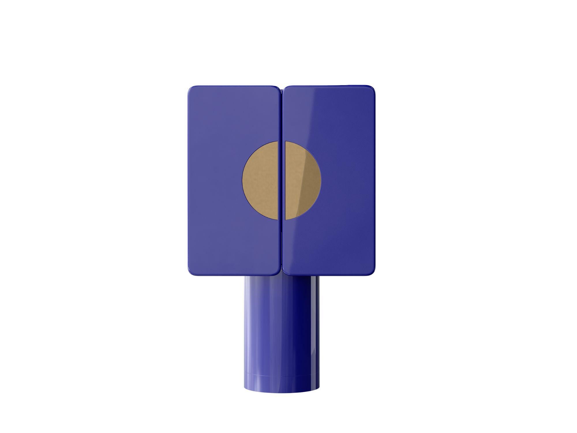 Meuble de bar Regis Ultramarine bleu et or en vente 6