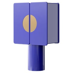 Meuble de bar Regis Ultramarine bleu et or