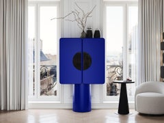 Regis Bar Cabinet Ultramarine Blue - Sahara Noir