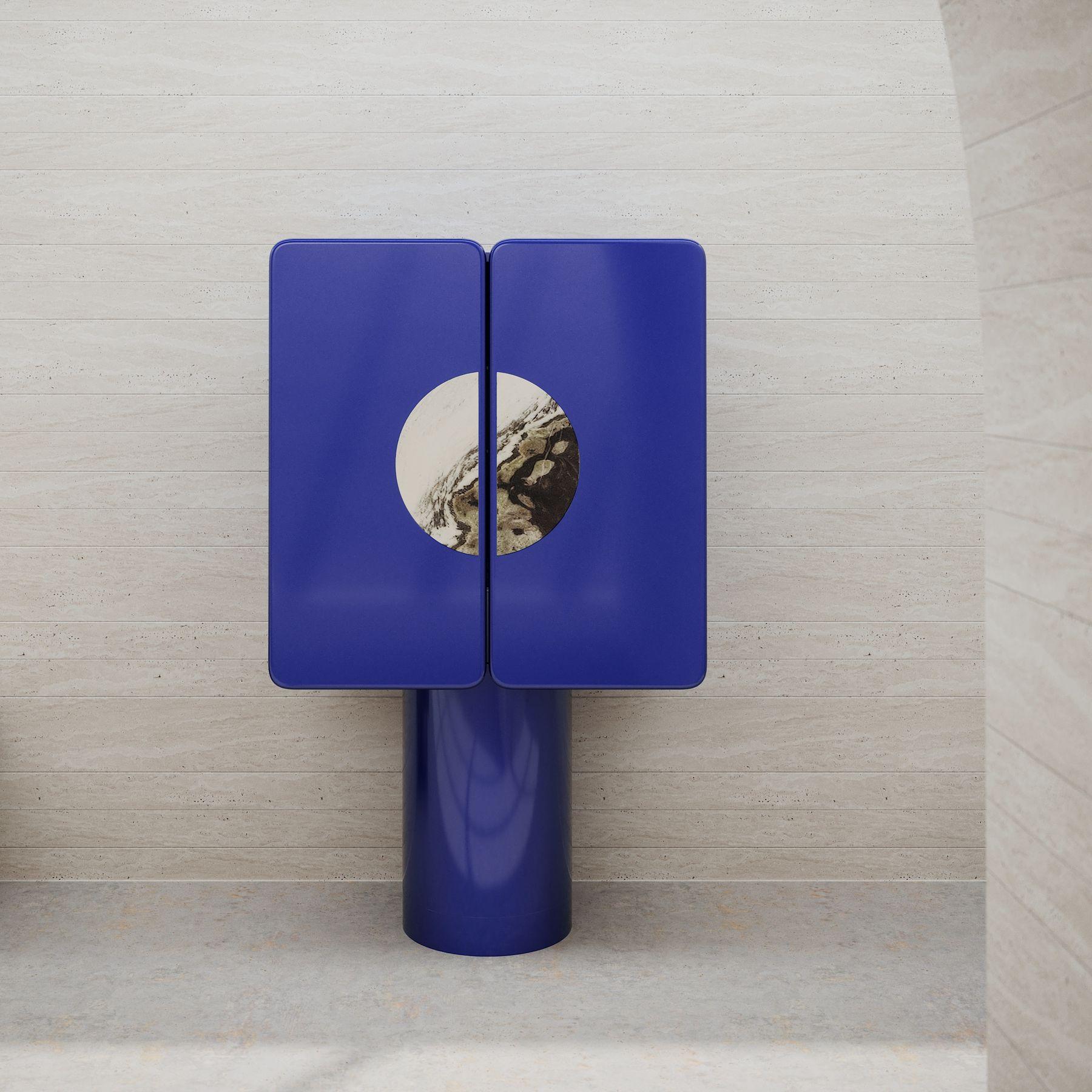 Futuriste Meuble de bar ultramarine REGIS en vente