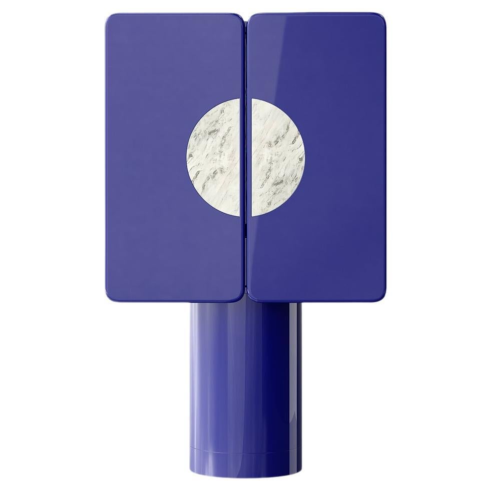 Ultramarine Blue Ceramic Cabinet with Two Doors on Cylinder Base by Ultramobili