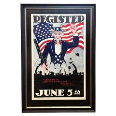 "Register June 5th. A Great Day of Patriotic Devotion and Obligation” WWI Poster
