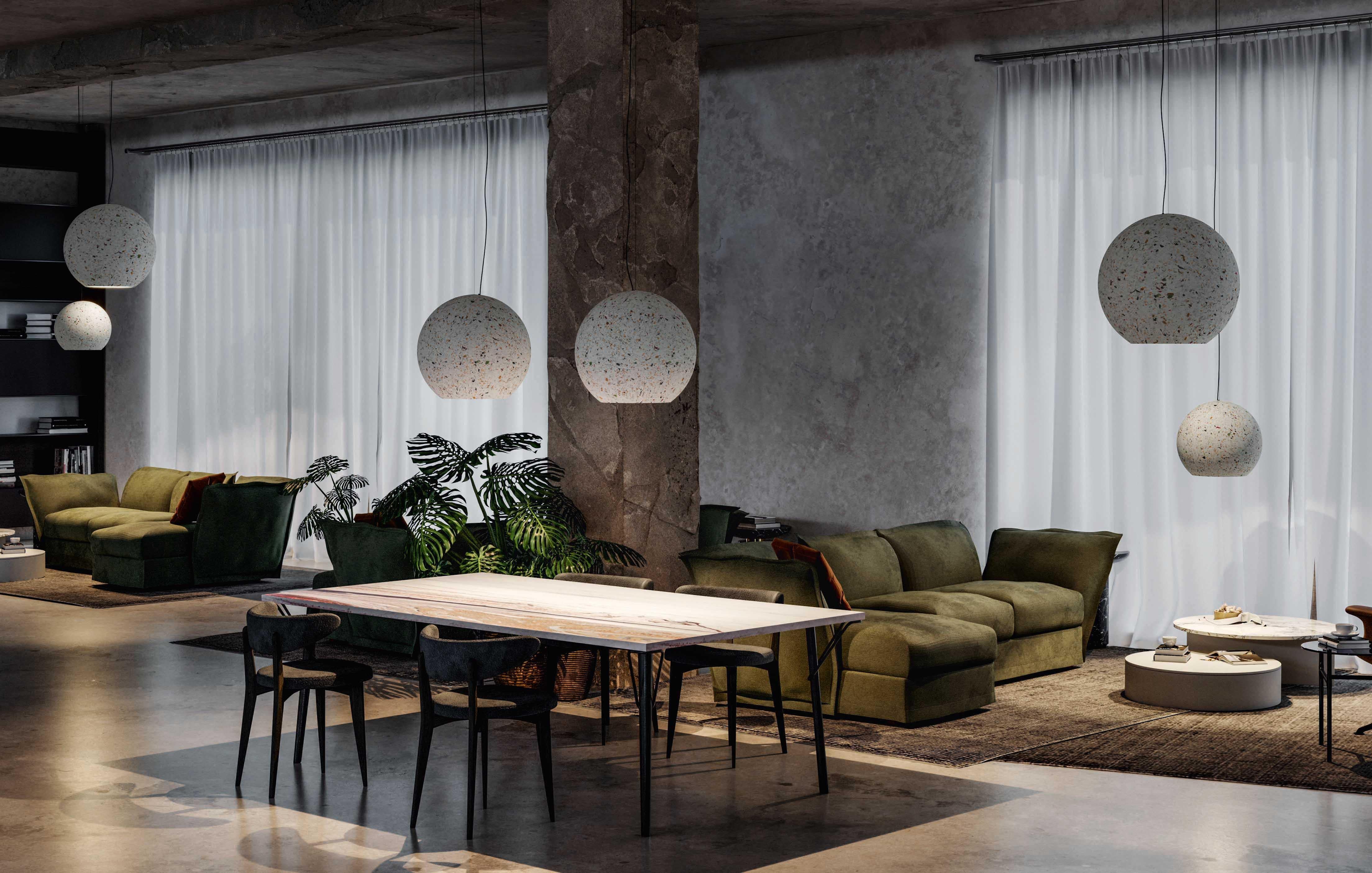 Glass REGLOBE Suspension lamp by Diesel Living with Lodes For Sale