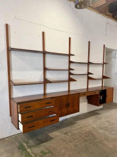 Regner Christensen Rosewood 4-Bay Modular Wall Unit System Danish Vintage 1960s