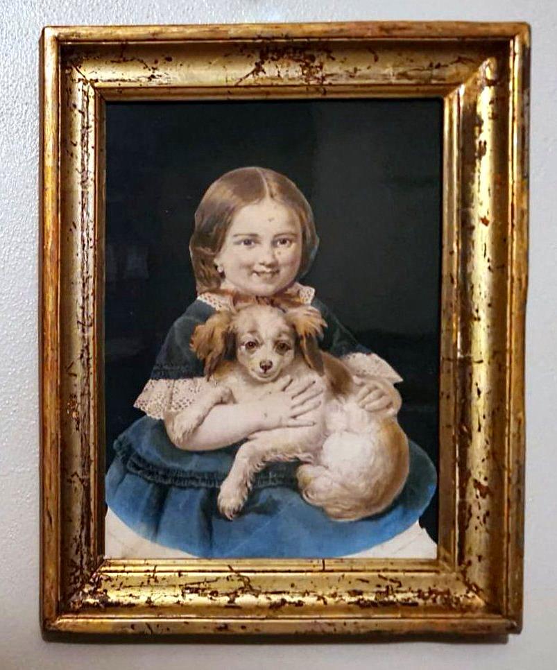 Gilt Regnier, Bettanier, Morlon, French Color Lithographs With Period Gold Leaf Frame For Sale