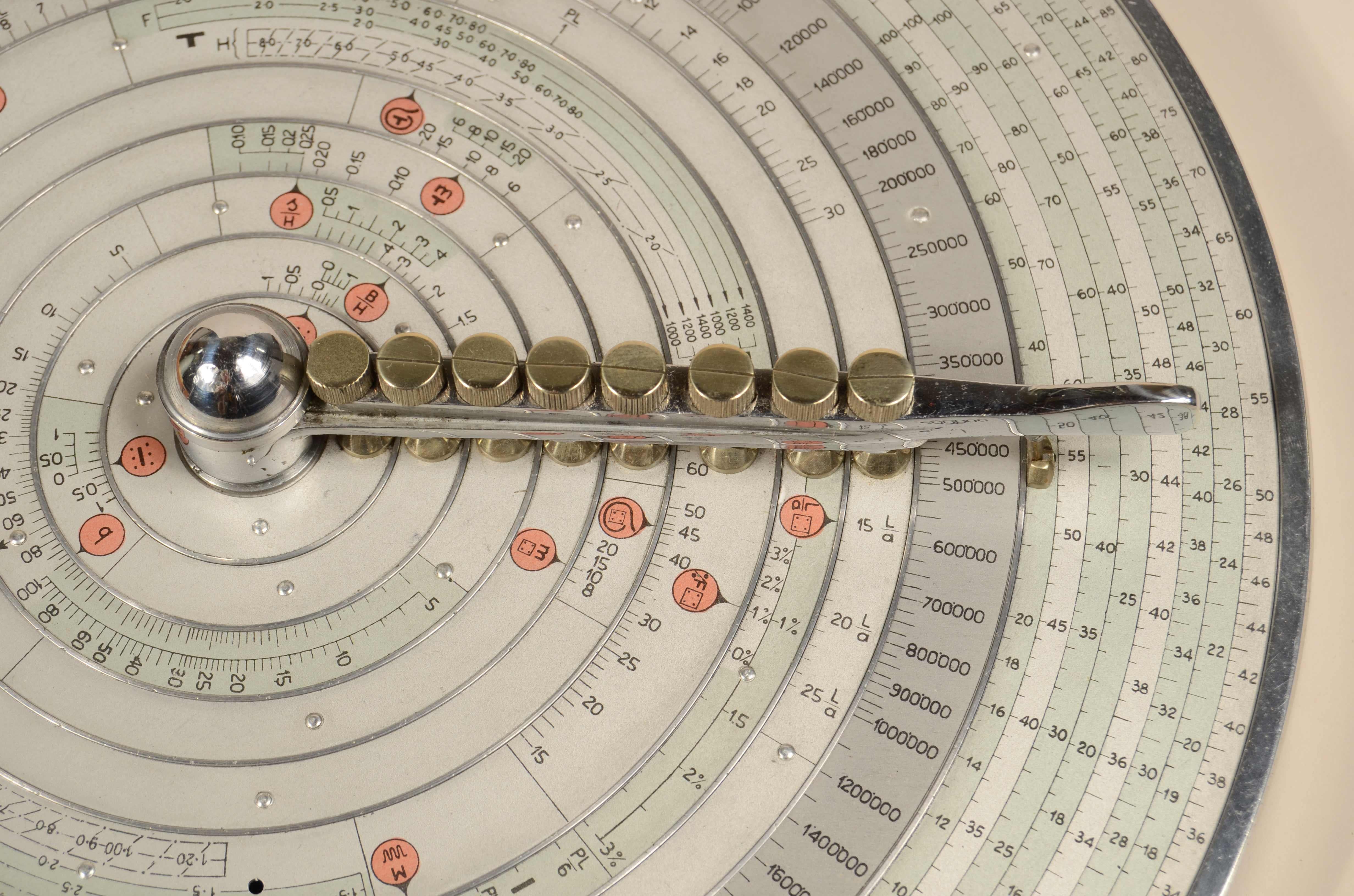 Règle à calcul circulaire logarithmique Modèle FER  H 39 n° 1675 années 1930 en vente 1