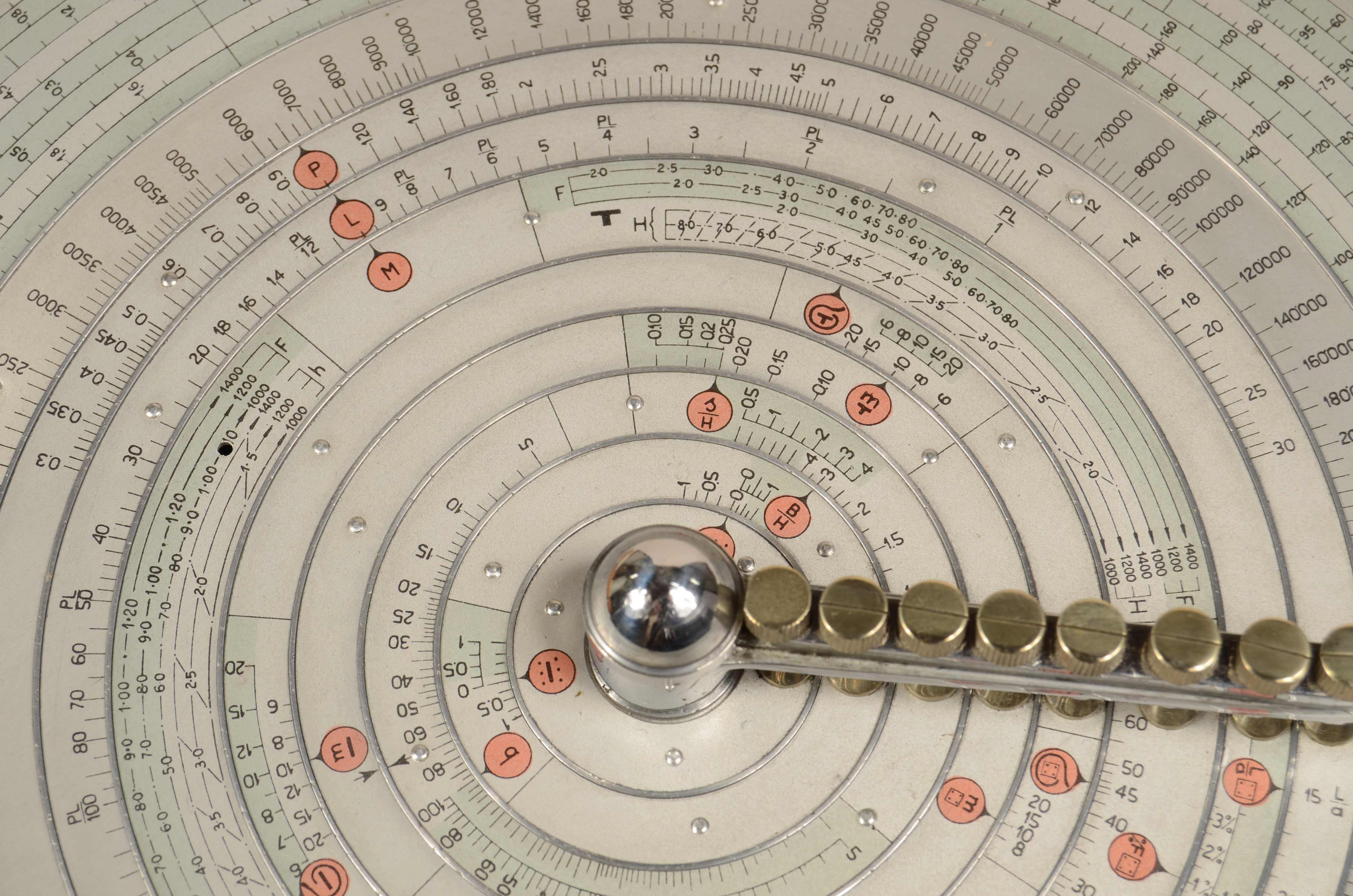 Règle à calcul circulaire logarithmique Modèle FER  H 39 n° 1675 années 1930 en vente 4