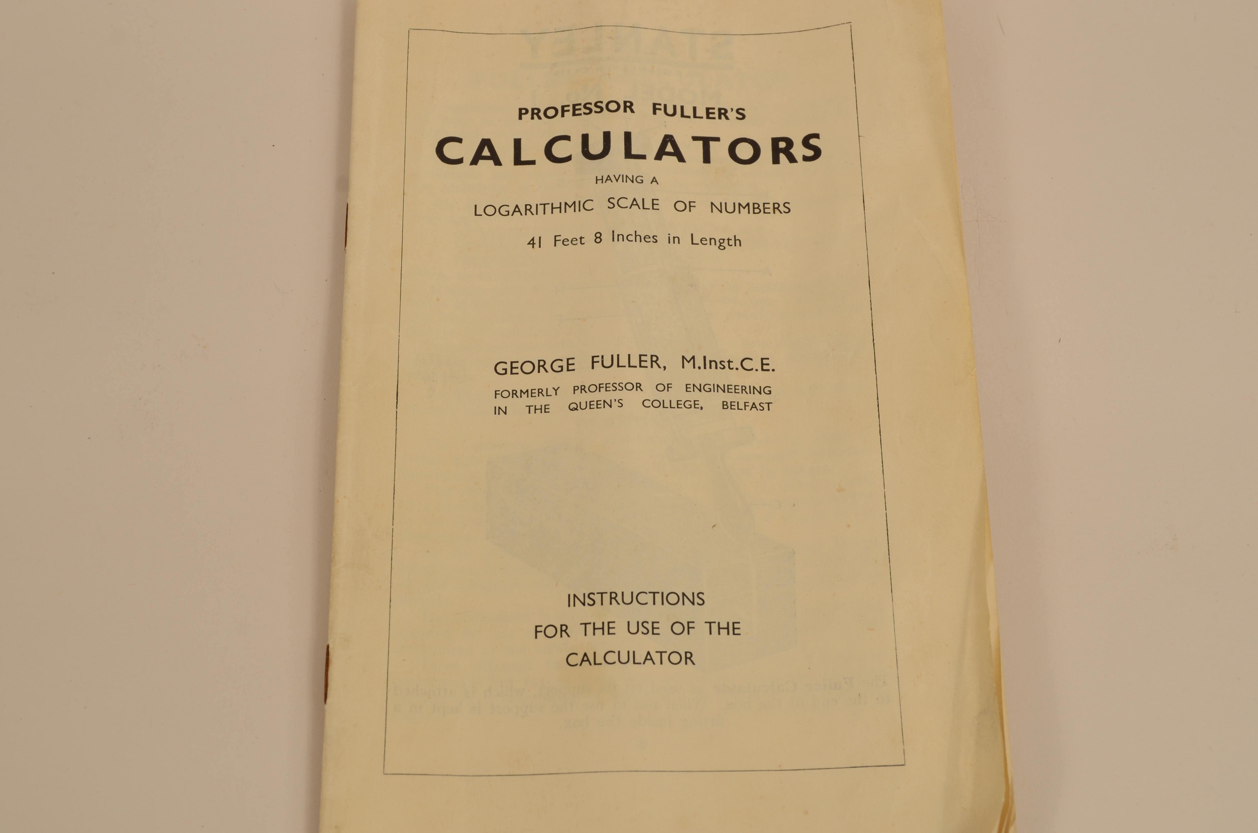 Règle à calcul en ébonite, laiton et papier mâché, conçue par G. Fuller Belfast en vente 9