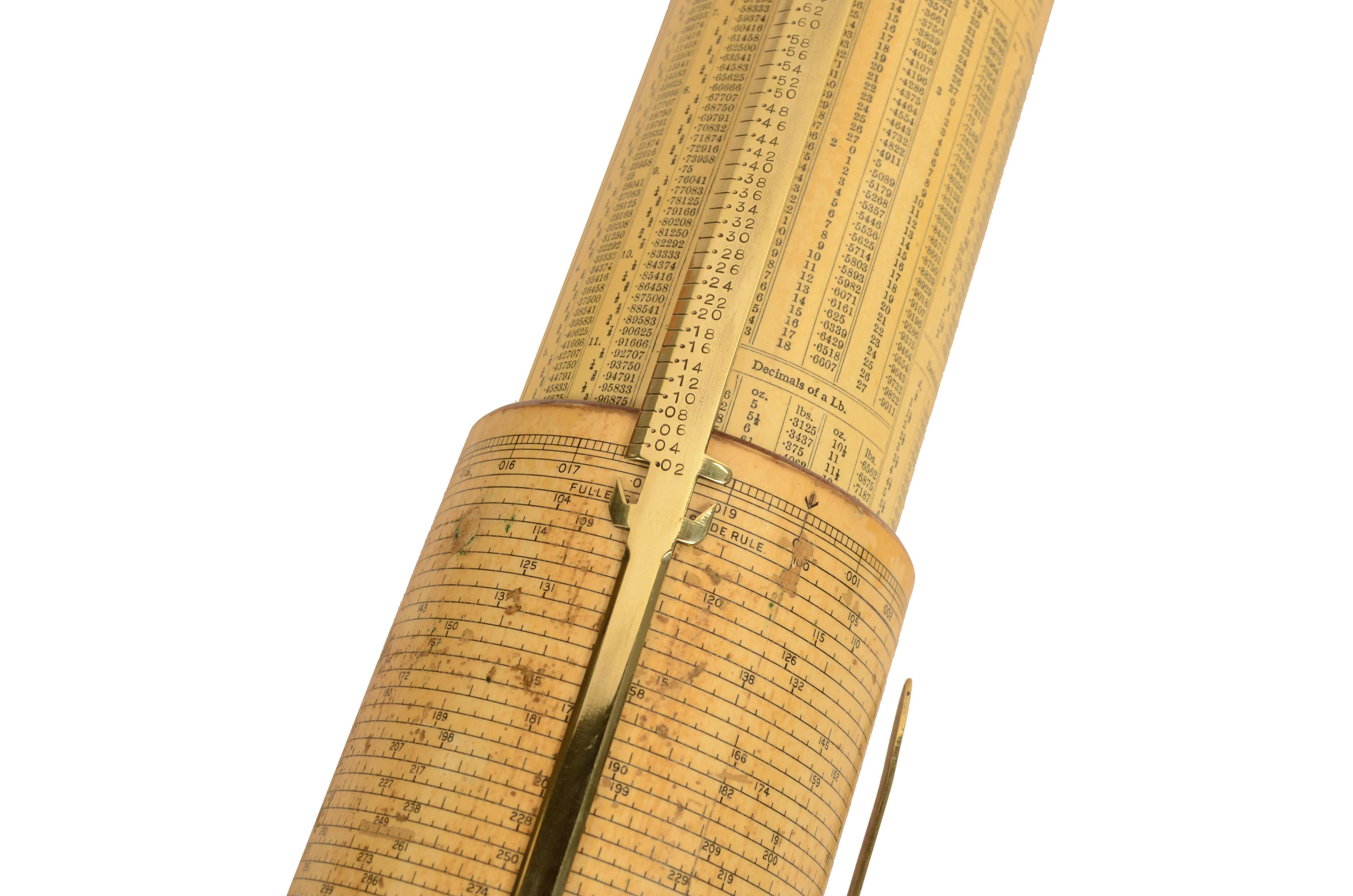 Règle à calcul en ébonite, laiton et papier mâché, conçue par G. Fuller Belfast en vente 11