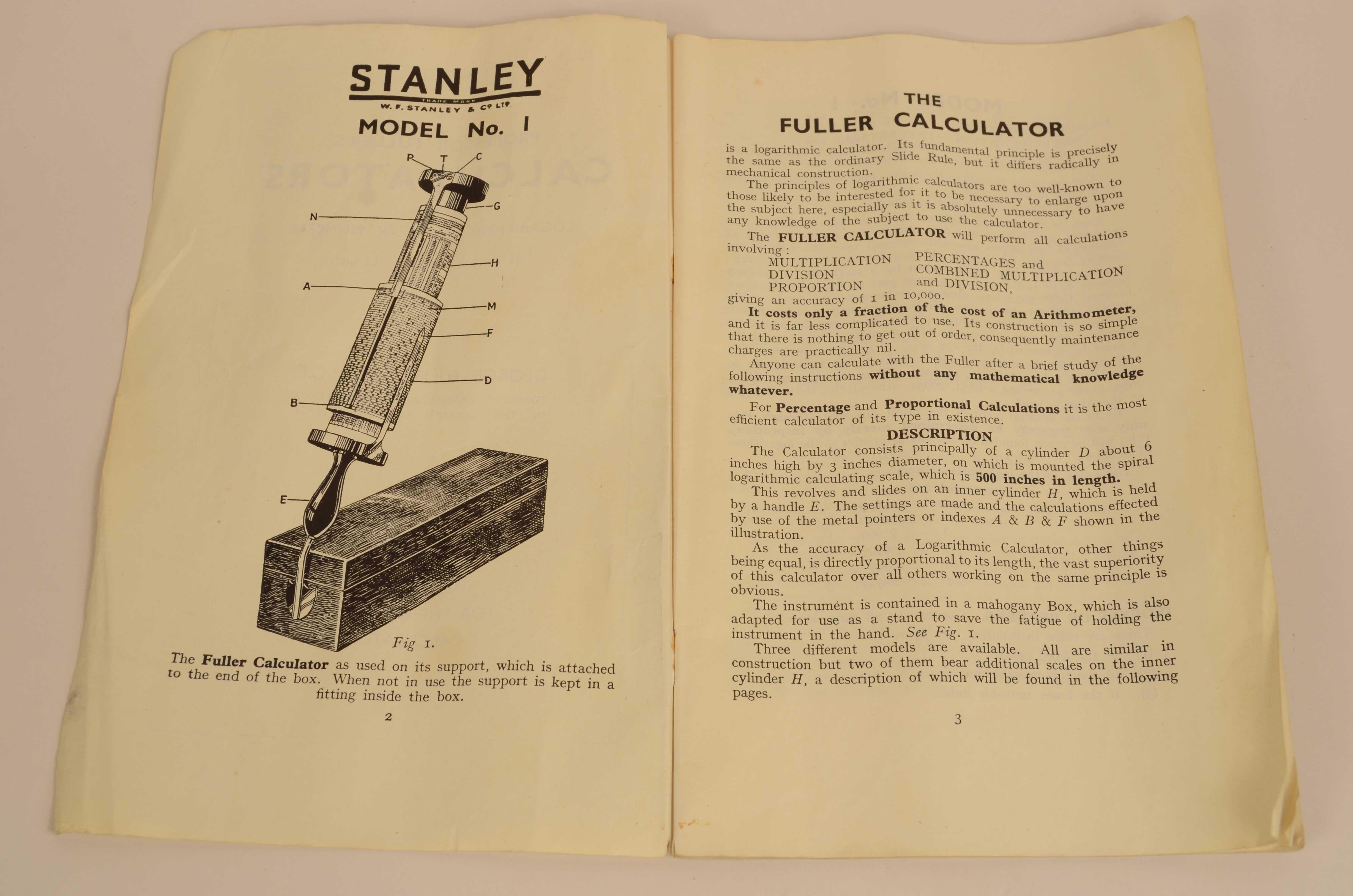 Règle à calcul en ébonite, laiton et papier mâché, conçue par G. Fuller Belfast en vente 14