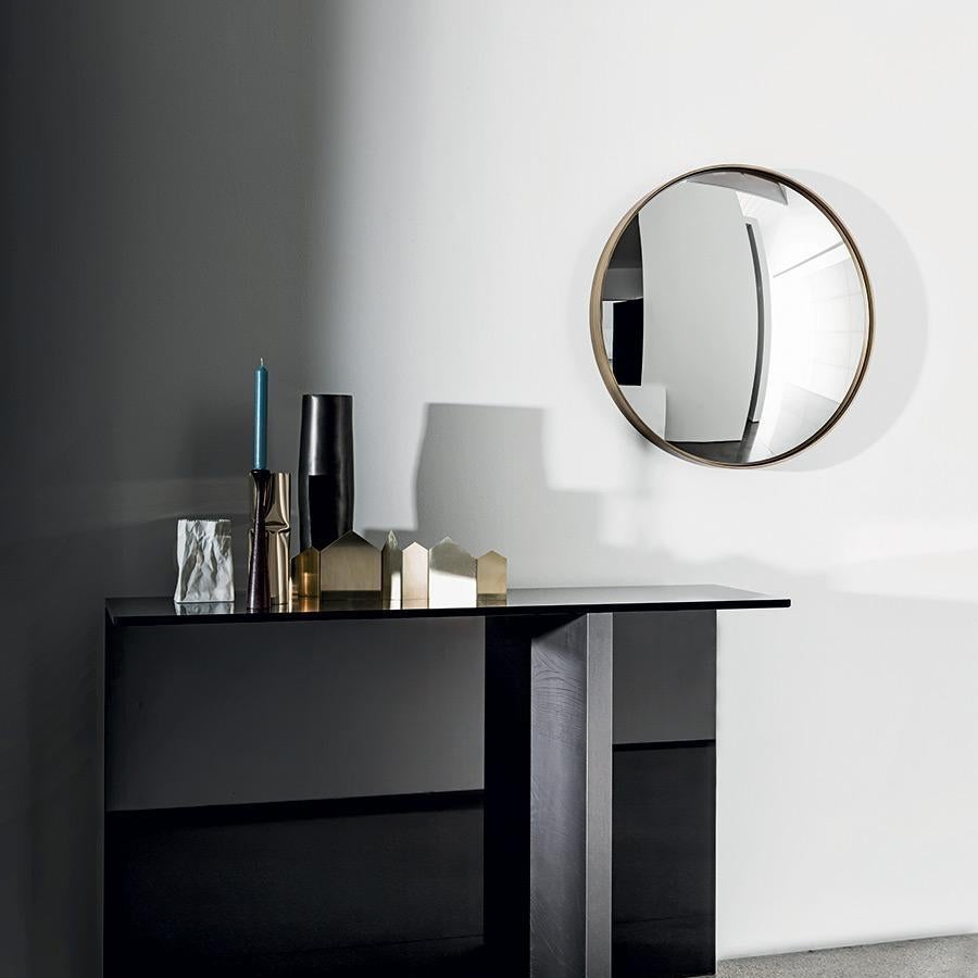 Modern Black Regolo Glass Console, Designed by Lievore Altherr Molina, Made in Italy