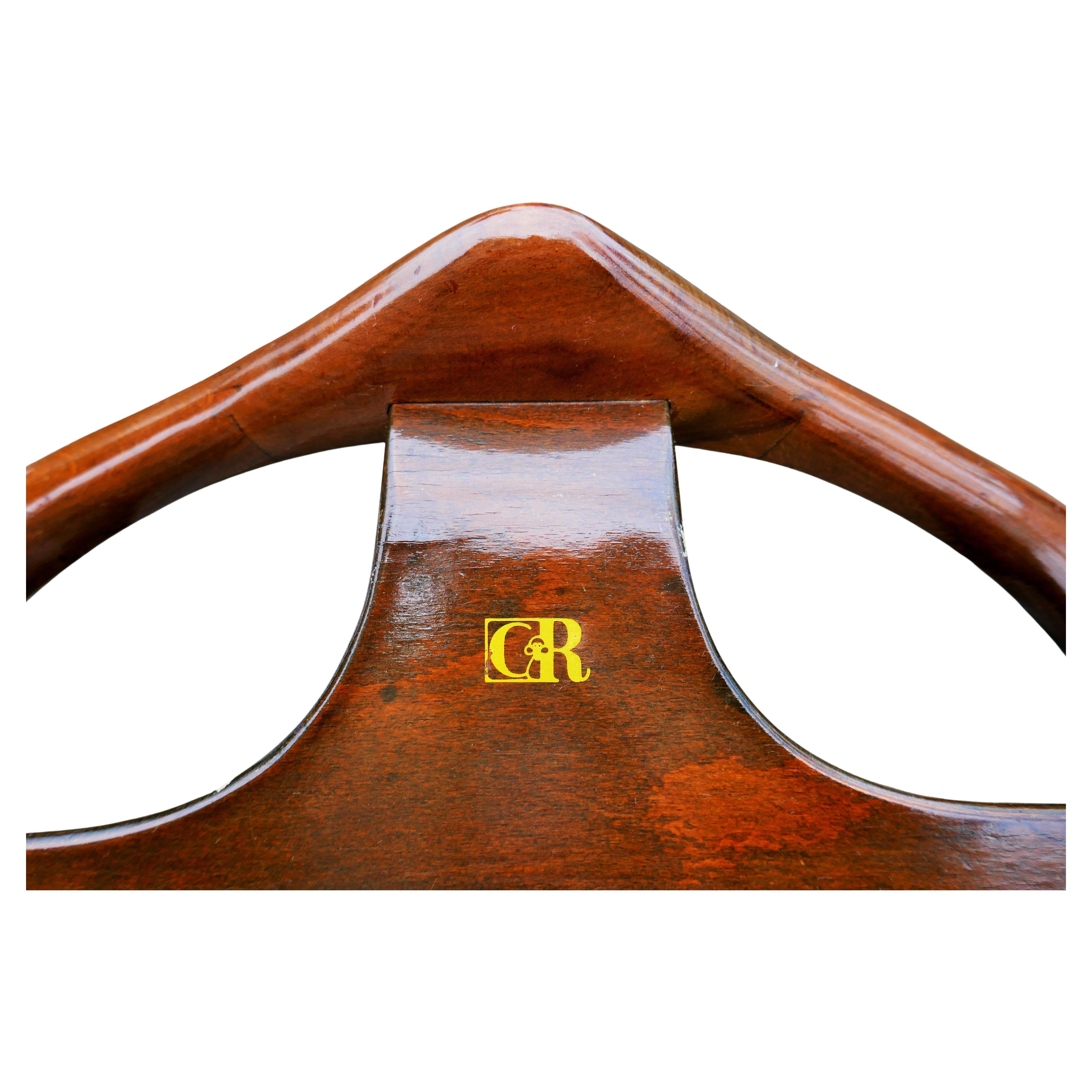 Porte-manteau en bois de style Reguitti. - Logo CR Bon état - En vente à Lugo, IT