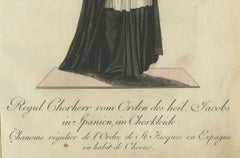 Regular Canon of the Order of St. James of Spain in Choir Attire, 1791 Engraving