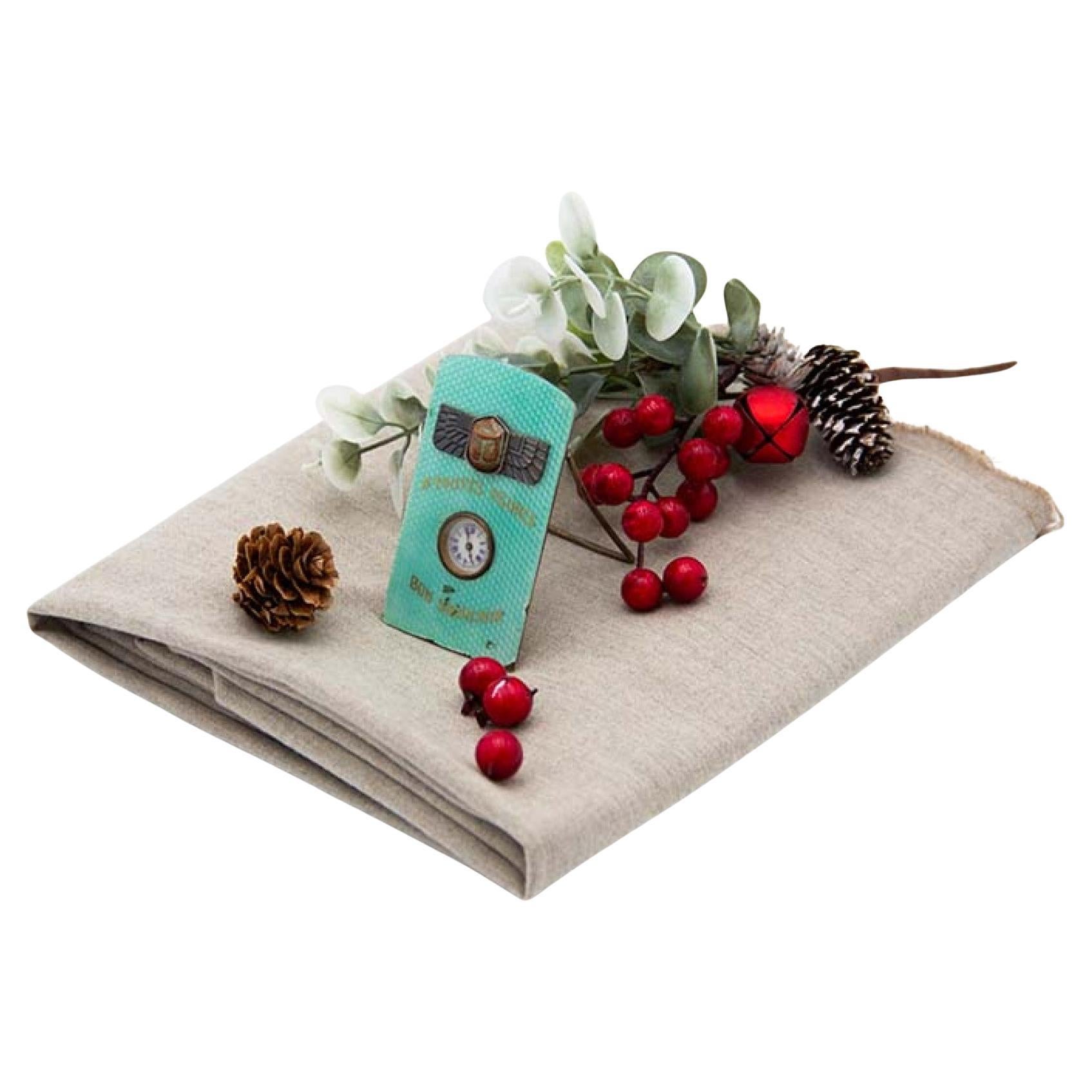 Regulator clock with enameled silver 
“A TOUTES HEURES – BON SOUVENIR” For Sale