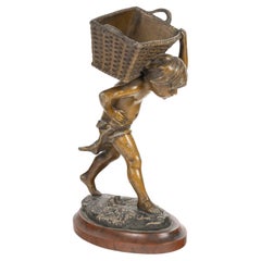 Escultura Regule, base de mármol Griotte, siglo XIX, época de Napoleón III.