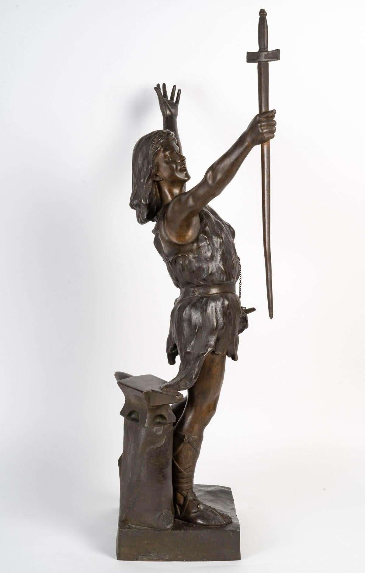 Regule Scultura di Sigfrido in stile Napoleone III, circa 1900. in vendita 1