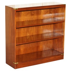 REH KENNEDY HARRODS LONDON SOLID HARDWOOD CAMPAIGN DWARF LiBRARY BOOKCASE