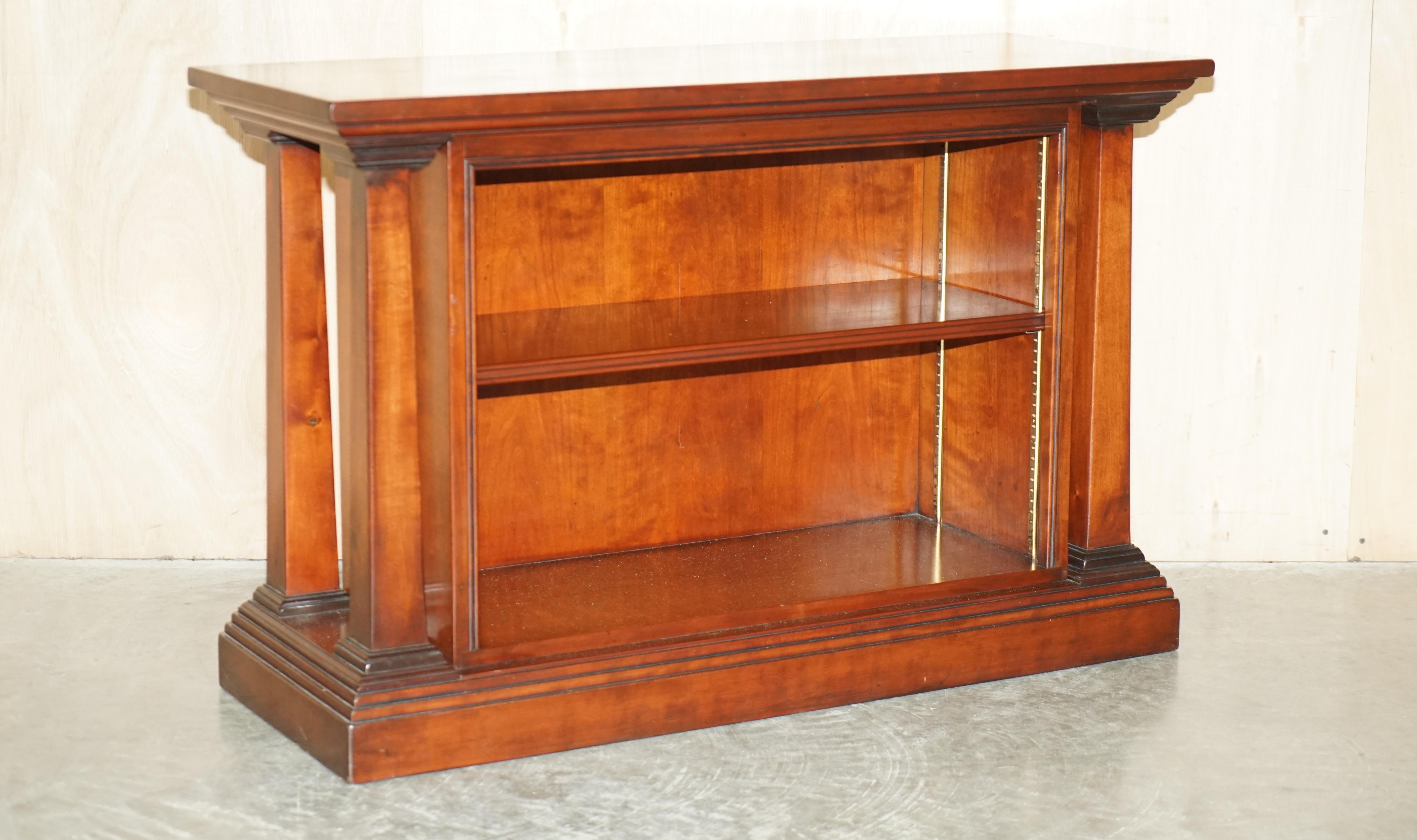 Victorian Reh Kennedy Harrods London Solid Hardwood Open Pillared Dwarf Library Bookcase For Sale