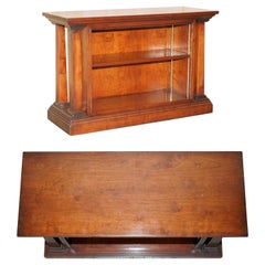 Vintage Reh Kennedy Harrods London Solid Hardwood Open Pillared Dwarf Library Bookcase