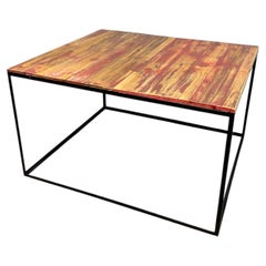 Rehab Vintage Custom Steel and Reclaimed Wood Table