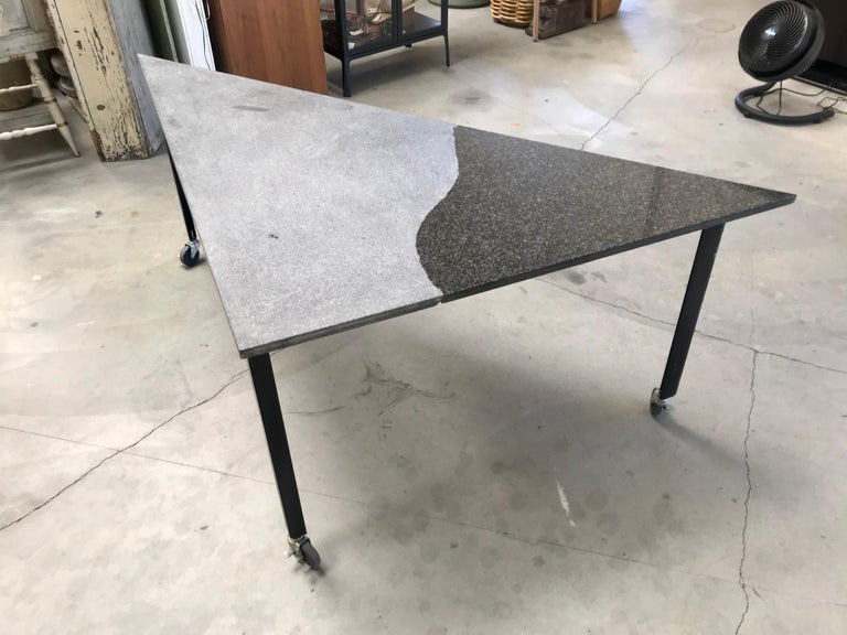 Rei Kawakubo Architectural Granite Top Occasional Table at 1stDibs