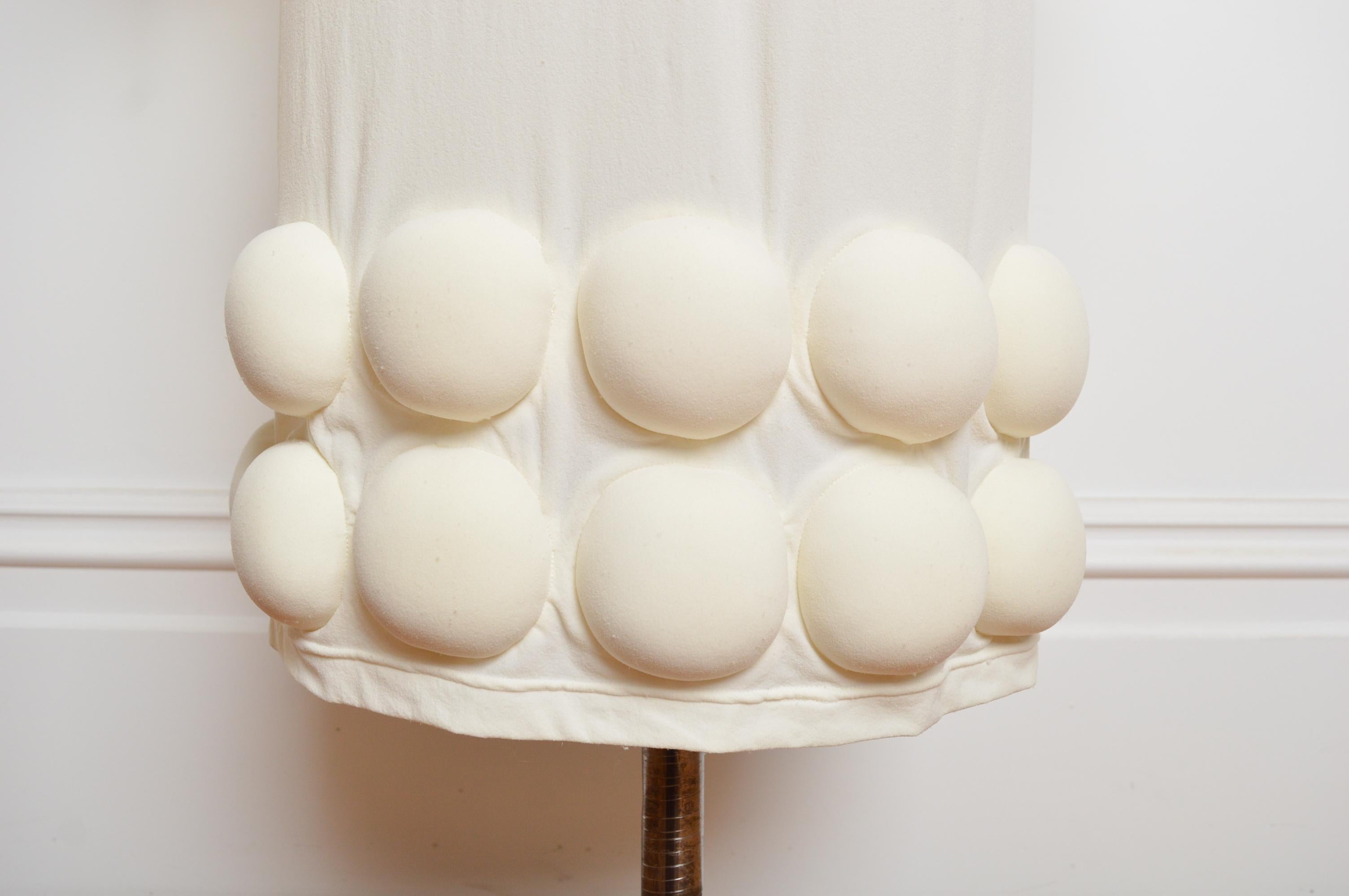 Women's Rei Kawakubo Comme Des Garçons 2007 Avant Guard Mesh Bubble Cream Tube Skirt For Sale