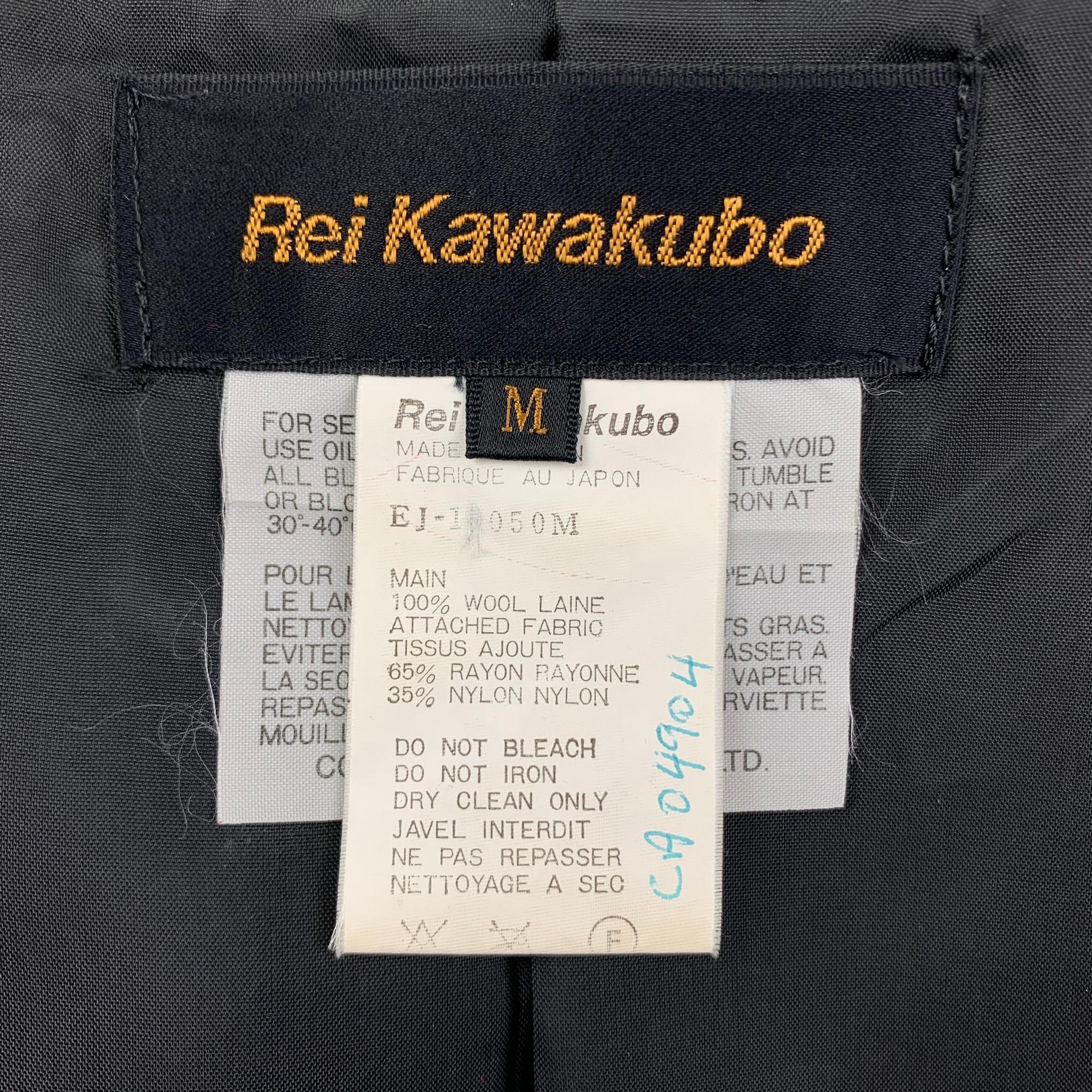 REI KAWAKUBO Size M Black Wool Mixed Fabrics Jacket 1
