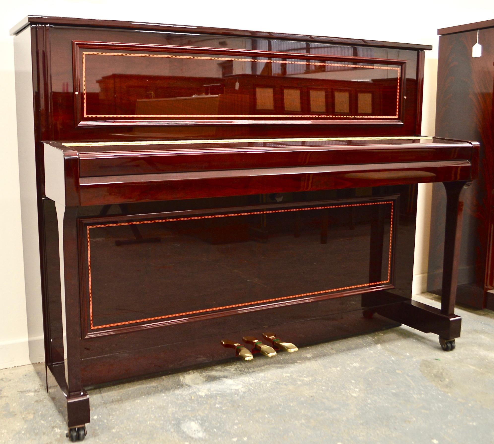 This traditional style piano has been designed in Germany by Klaus Fenner and then manufactured by Korean company Samick. Samick are a Korean piano maker that produce pianos to a high standard using production methods similar to that of Yamaha and