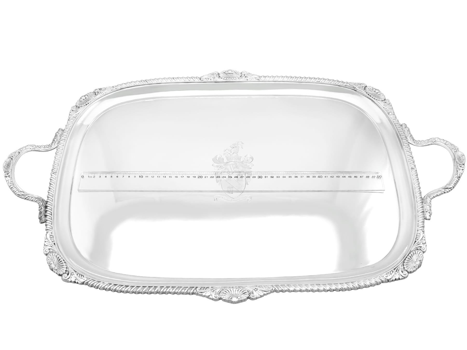 Reid & Sons Antique Edwardian Sterling Silver Tea Tray 4