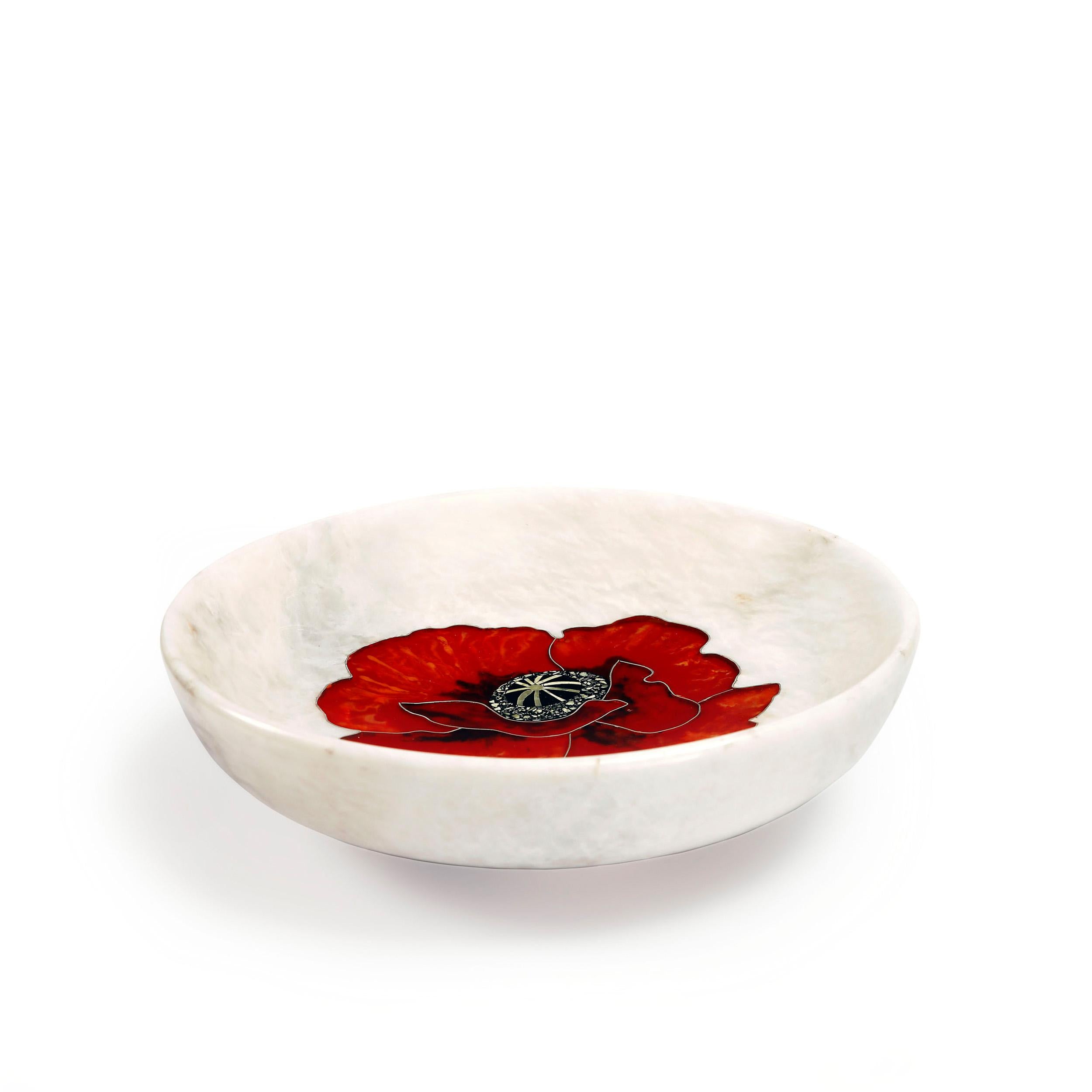 Reidi Bowl by Studio Lel
Dimensions: D25x W25 x H8 cm
Materials: Serpentine,Resin, Marble

The Reidi Collection takes its name from the Persian word for the poppy flower - marrying traditional craft techniques with contemporary design and