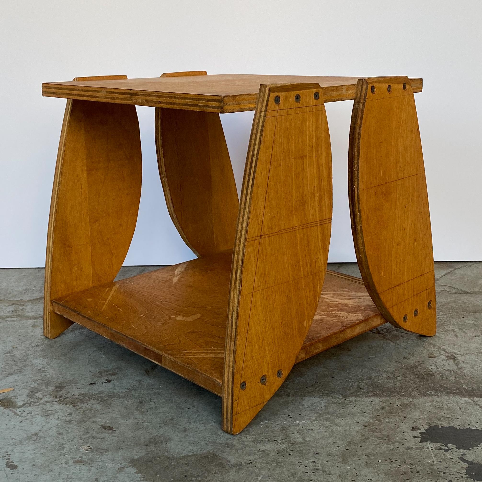 Mid-Century Modern Reiji Kimura Cut Plywood Side Table