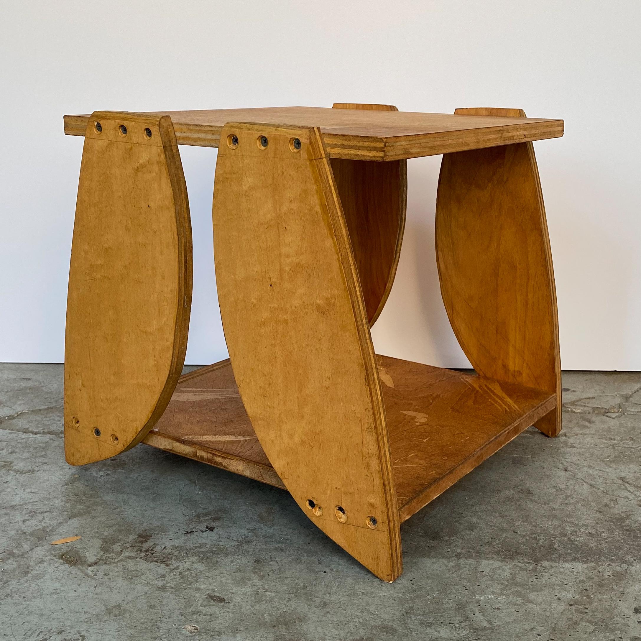 American Reiji Kimura Cut Plywood Side Table