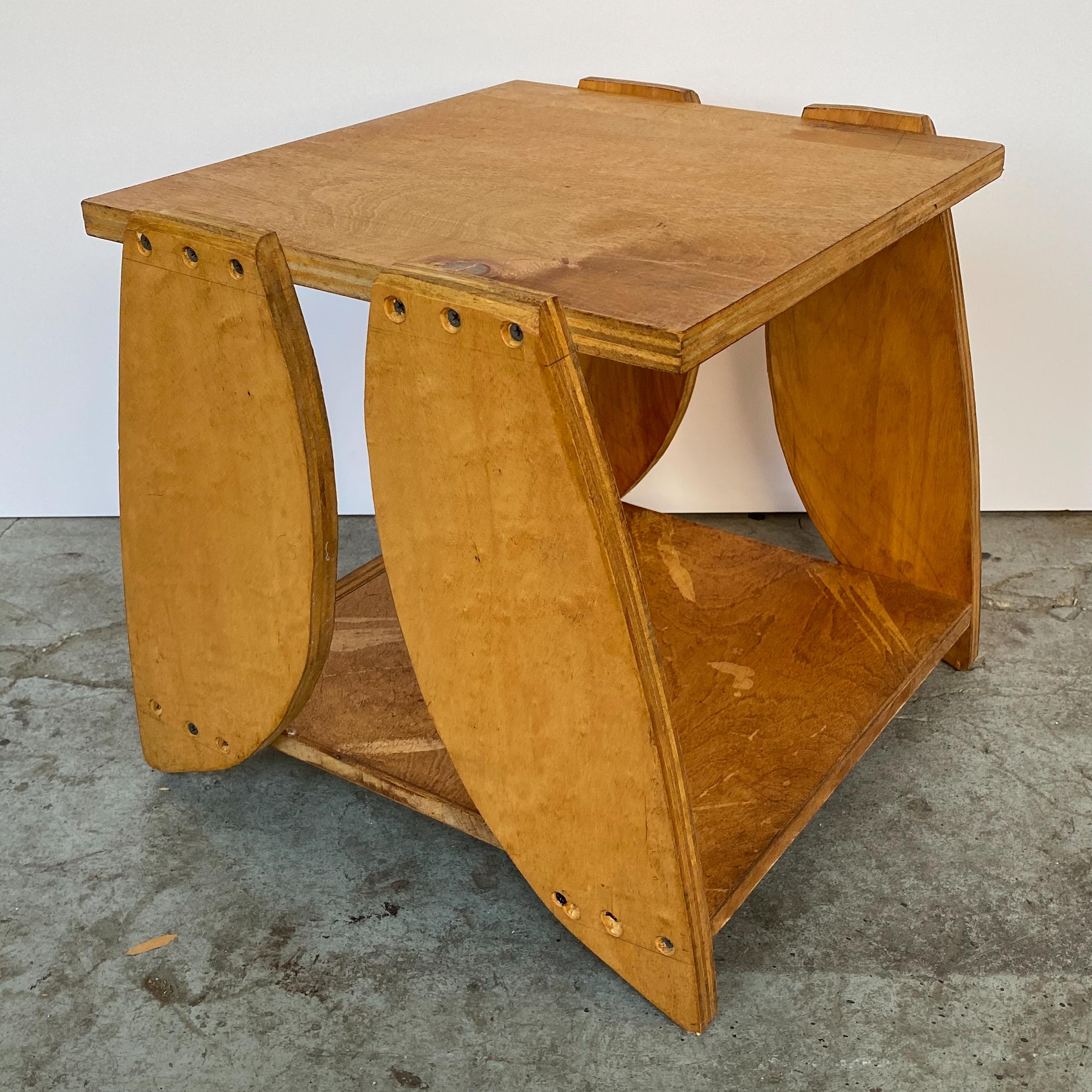Reiji Kimura Cut Plywood Side Table In Good Condition In New York, NY