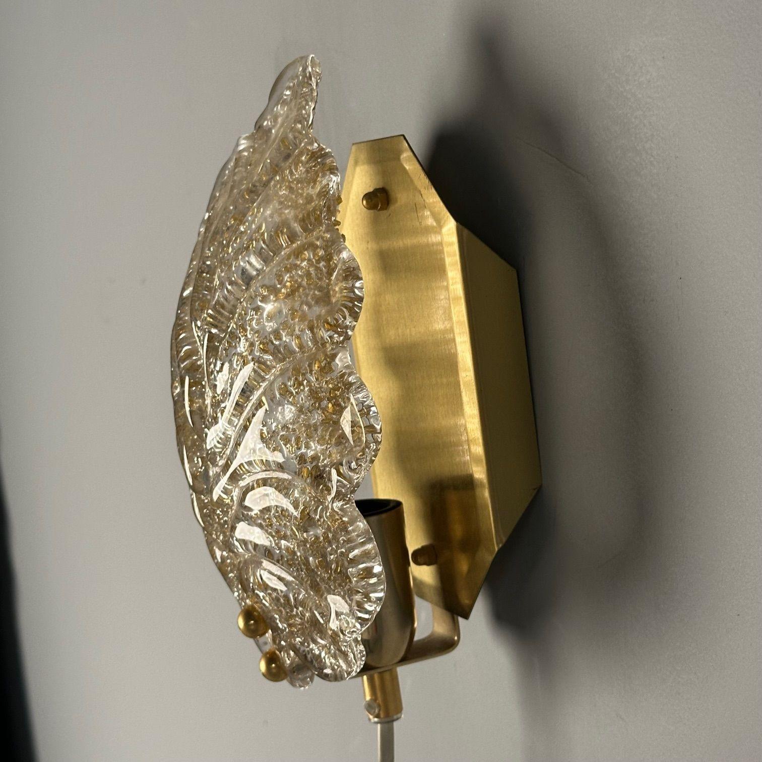 Reijmyre, modernité suédoise du milieu du siècle, appliques à feuilles d'or, Suède, années 1990 en vente 3