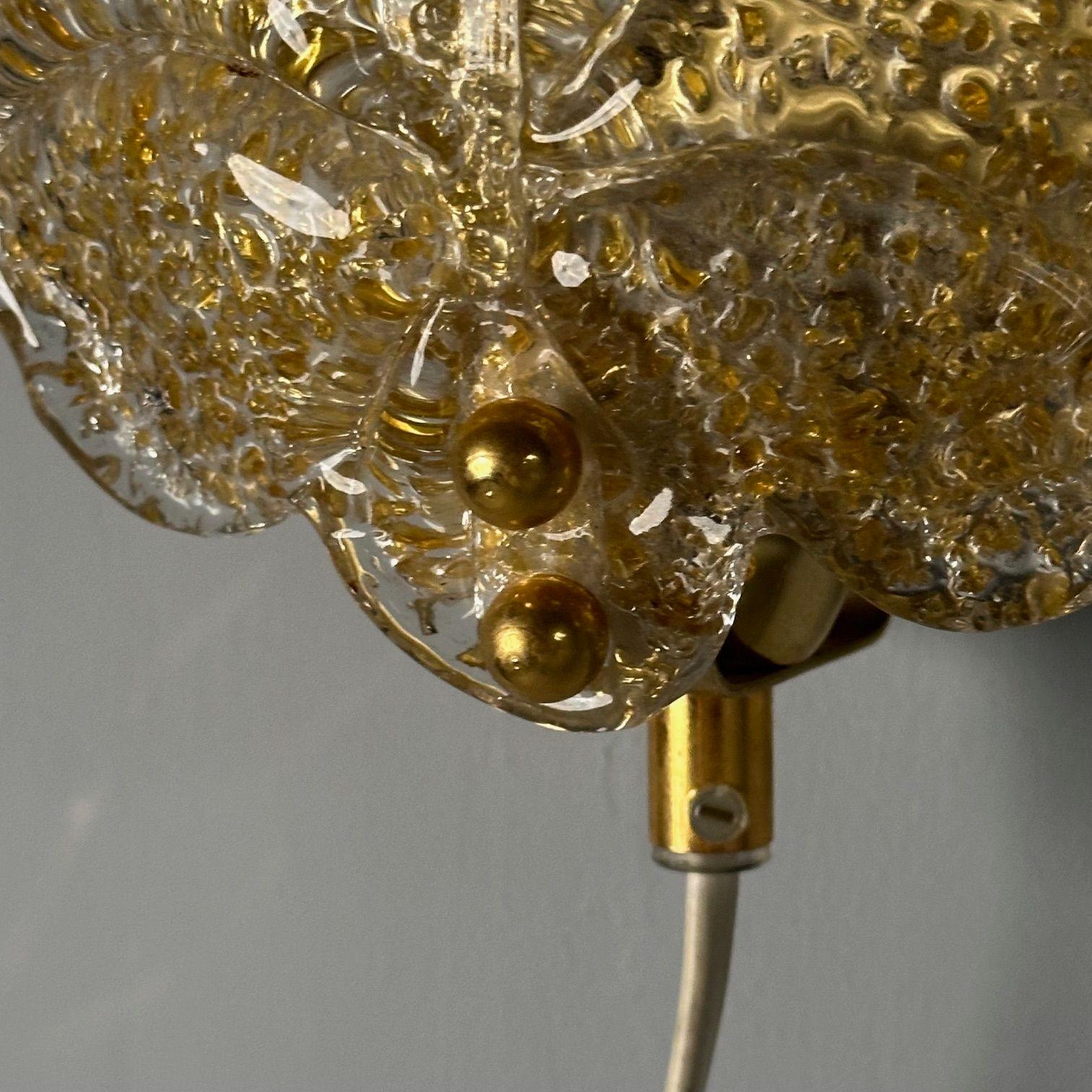 Reijmyre, modernité suédoise du milieu du siècle, appliques à feuilles d'or, Suède, années 1990 en vente 4