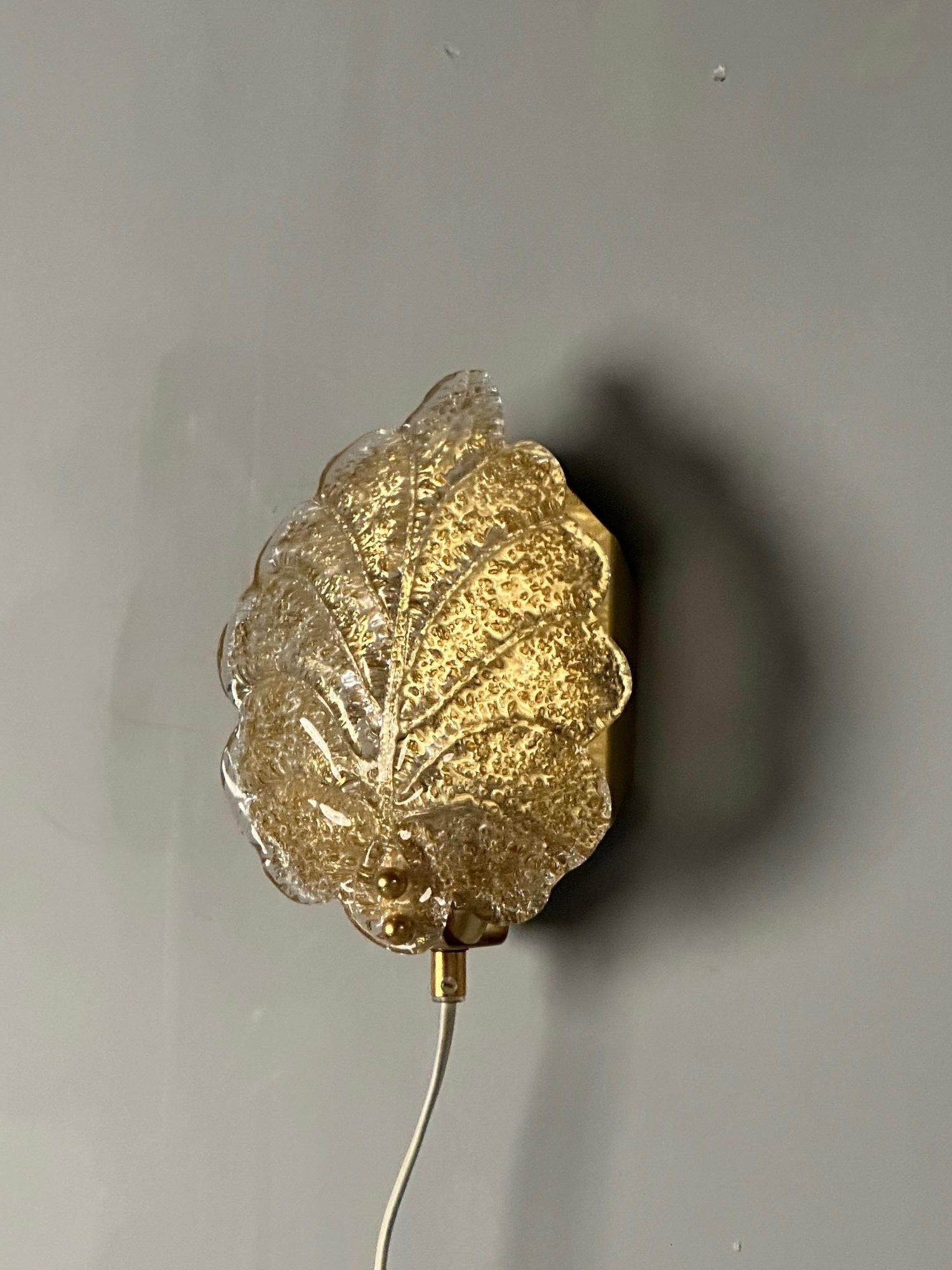 Métal Reijmyre, modernité suédoise du milieu du siècle, appliques à feuilles d'or, Suède, années 1990 en vente