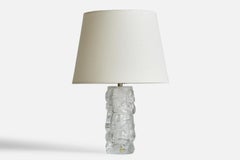 Reijmyre, Table Lamp, Glass, Brass, Sweden, 1950s