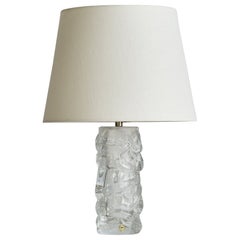 Reijmyre-Tischlampe, Glas, Messing, Schweden, 1950er Jahre