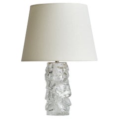 Reijmyre-Tischlampe, Glas, Messing, Schweden, 1950er Jahre