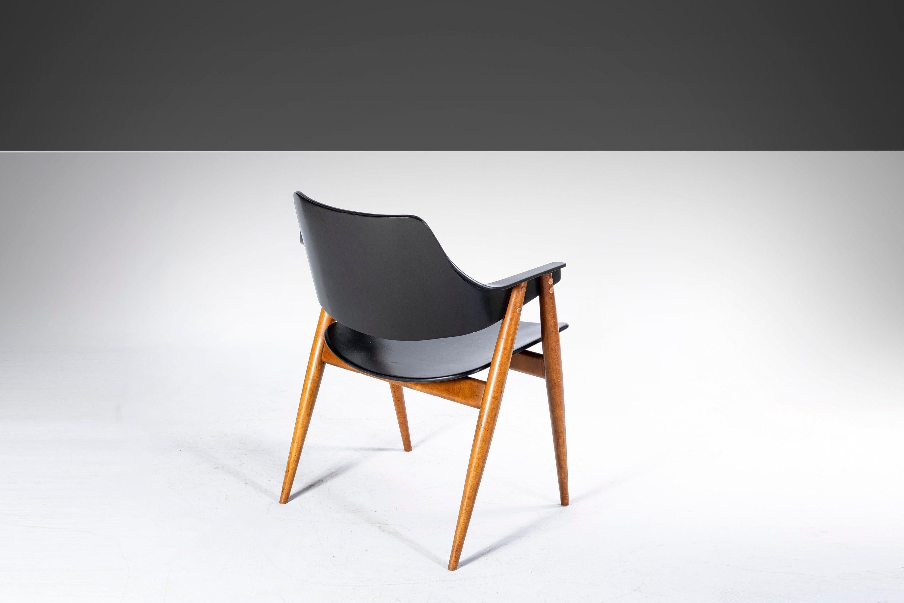 Reimagined Bentwood Accent / Side Chair for Thonet, c. 1955 In Good Condition In Deland, FL