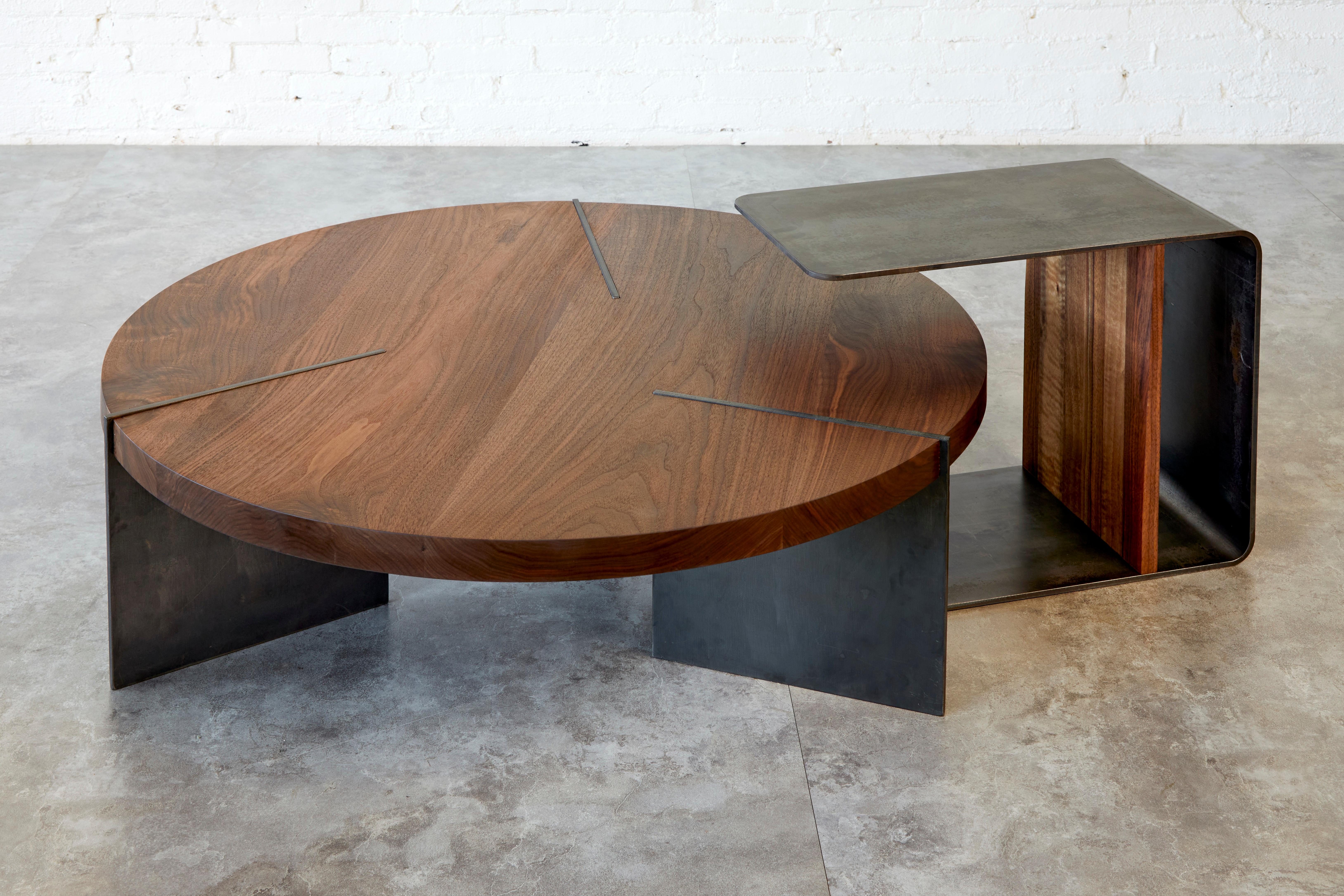 Runder Reina-Couchtisch aus Ahornholz und Stahl von Autonomous Furniture im Angebot 7