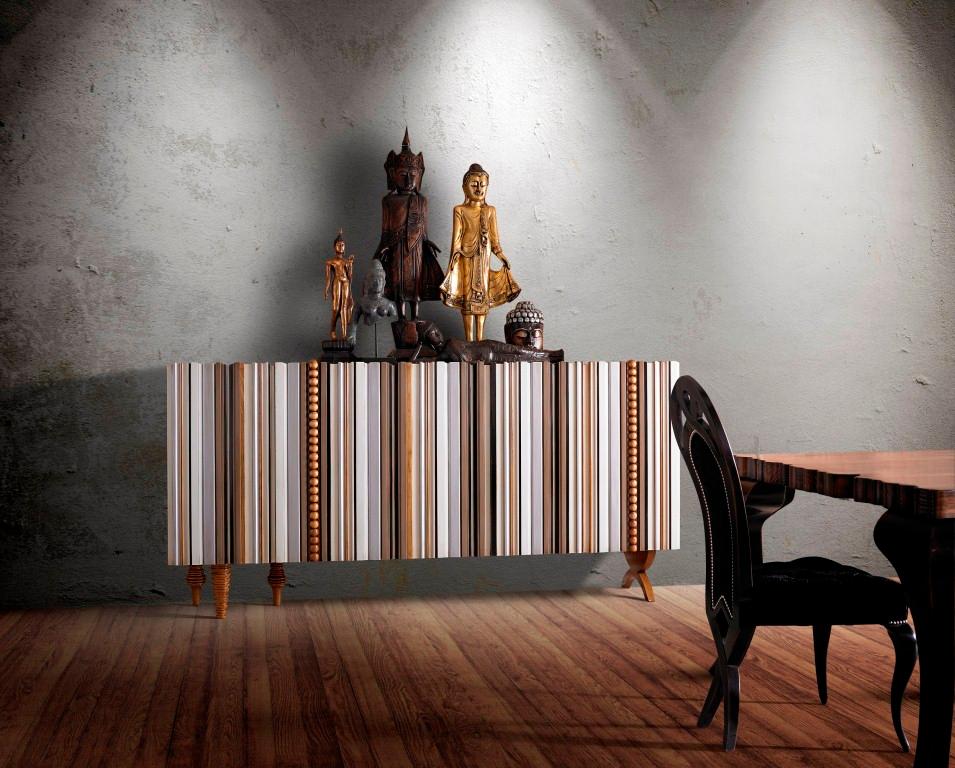 Buffet Reina 230, cinq portes, par Lola Glamour
Dimensions : D 45 x L 230 x H 110 cm
MATERIAL : Bois.

Ce buffet respire l'élégance à plein nez. Nous utilisons le bois de cerisier comme base pour créer des pièces vraiment originales. Les moulures