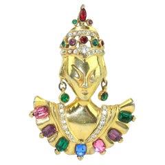 REINAD Asian Princess Statement Brooch, 1940’s