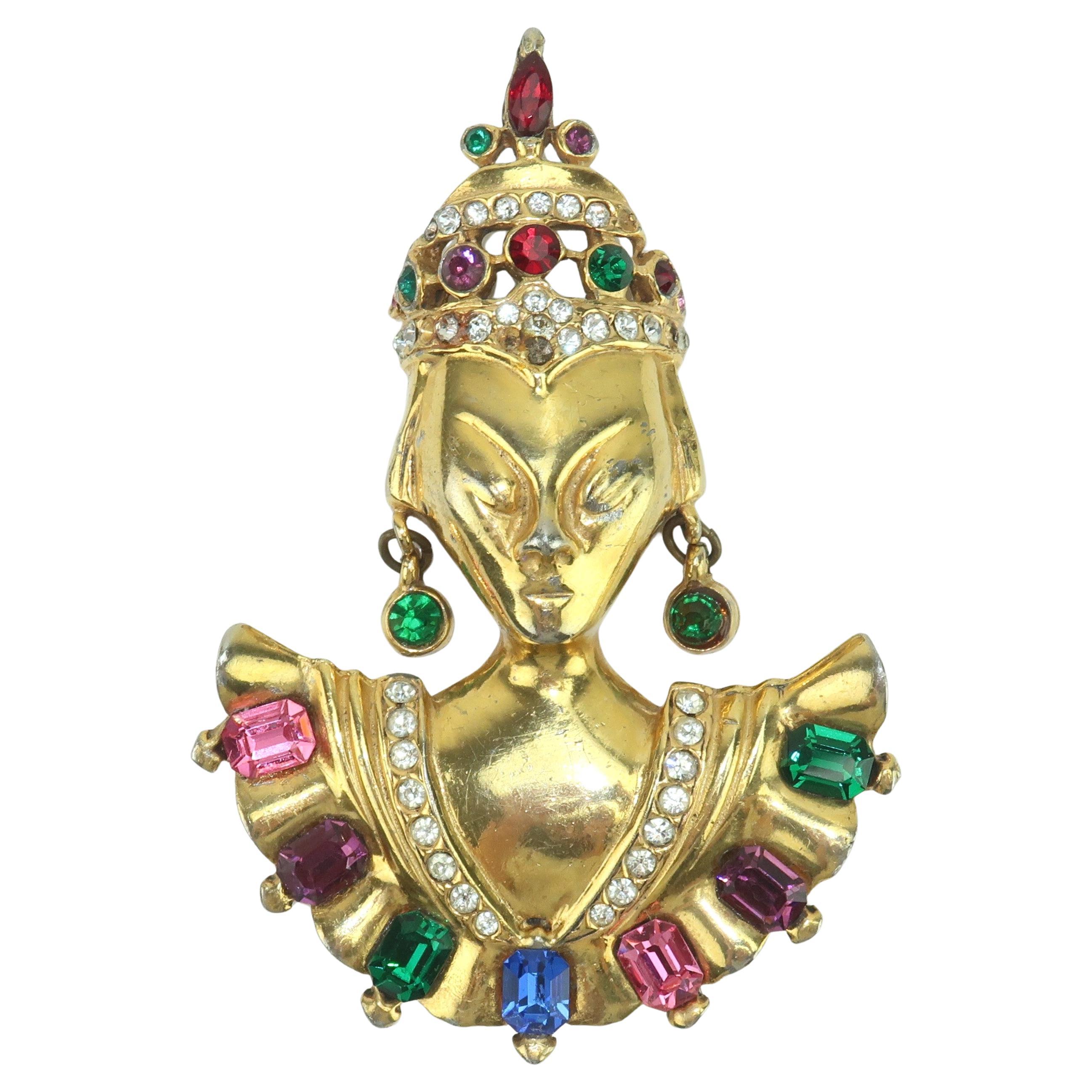 Spilla con dichiarazione di principessa asiatica Reinad, anni
40