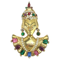 REINAD Asian Princess Statement Brooch, 1940’s