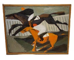 Reinald van Lamsweerde (1932 - 2005), "Jockeys", Öl auf Leinwand