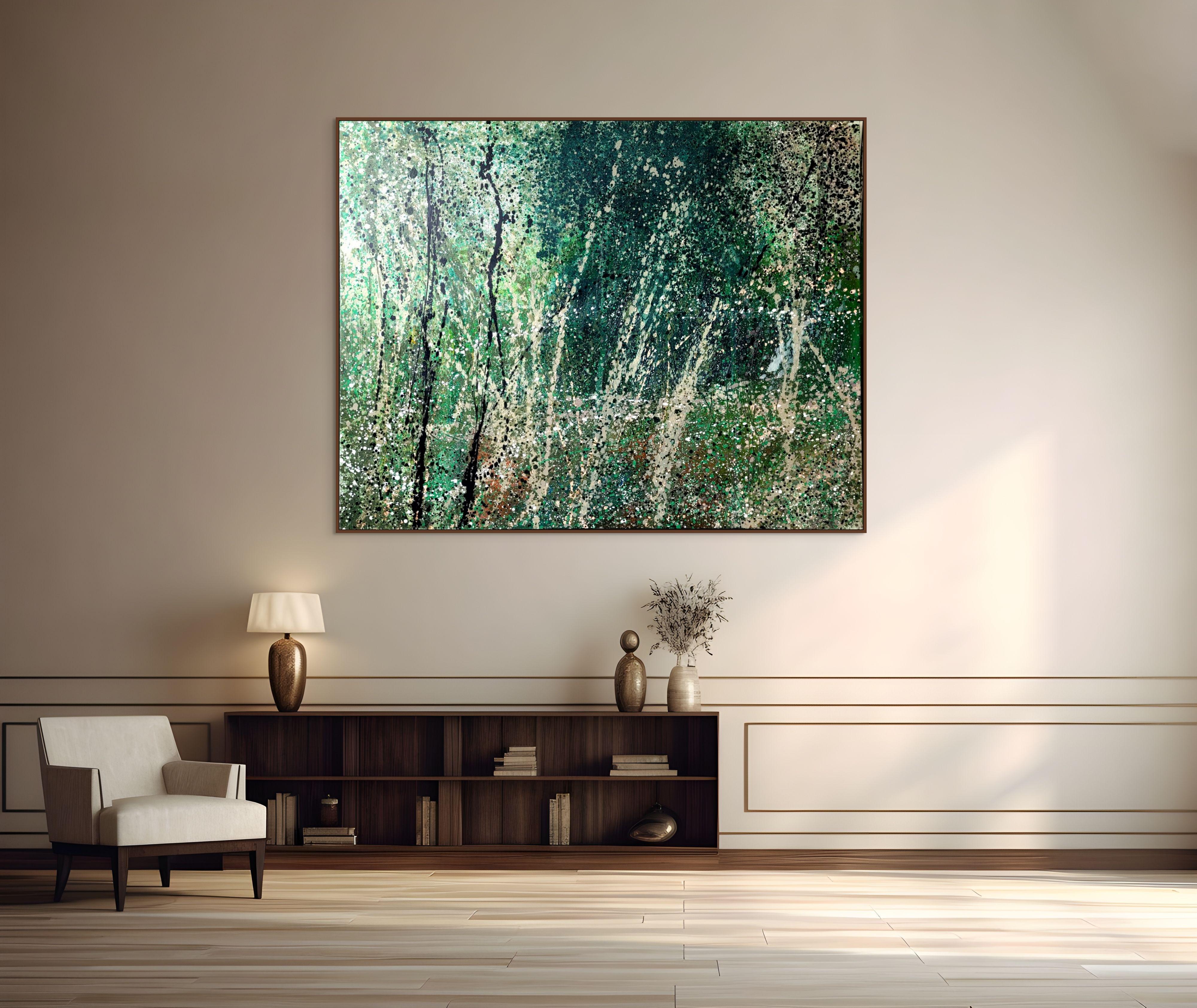 Un messaggio chiaro (Pittura astratta) - Painting di Reiner Heidorn