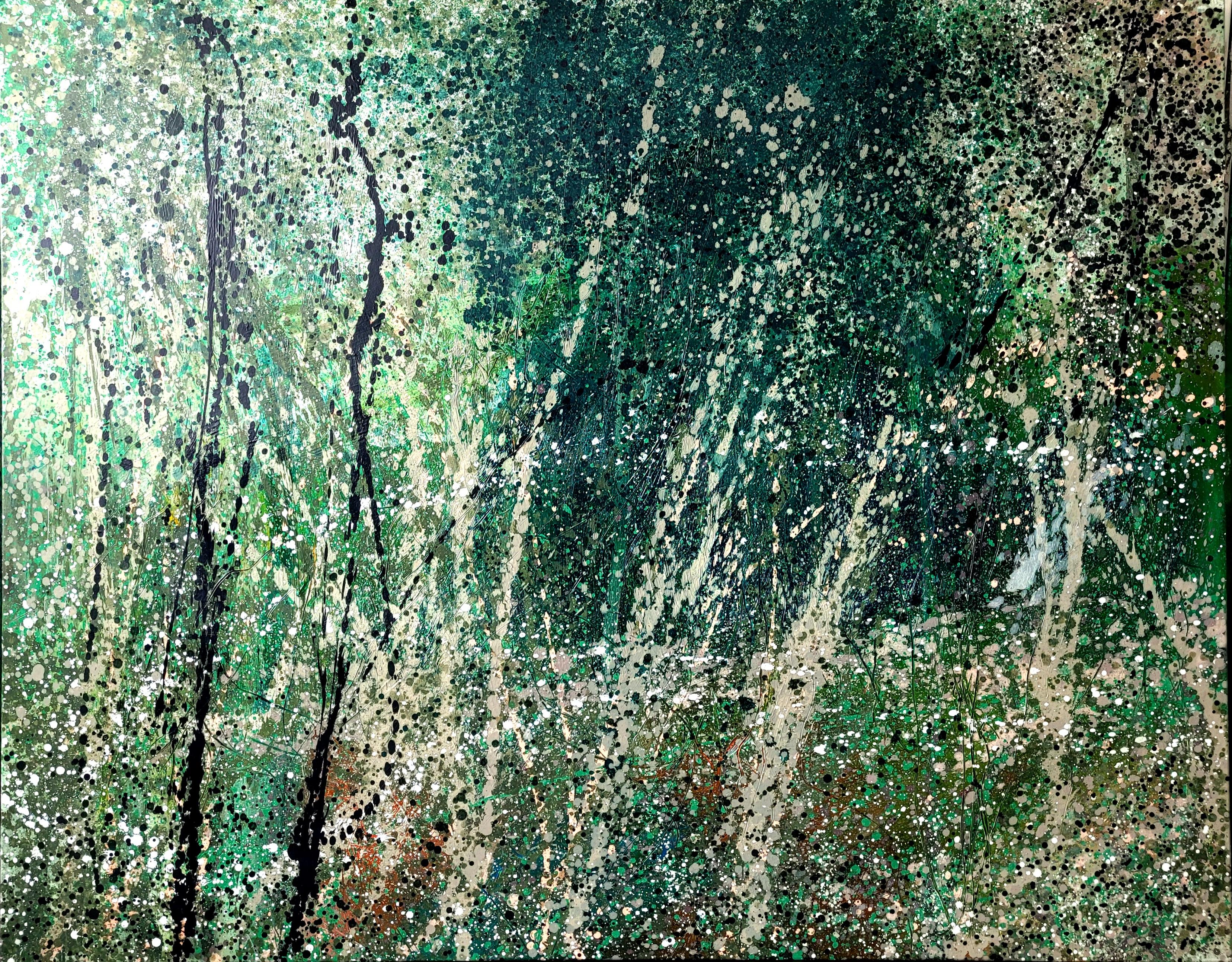 Un messaggio chiaro (Pittura astratta) - Abstract Painting Nero di Reiner Heidorn