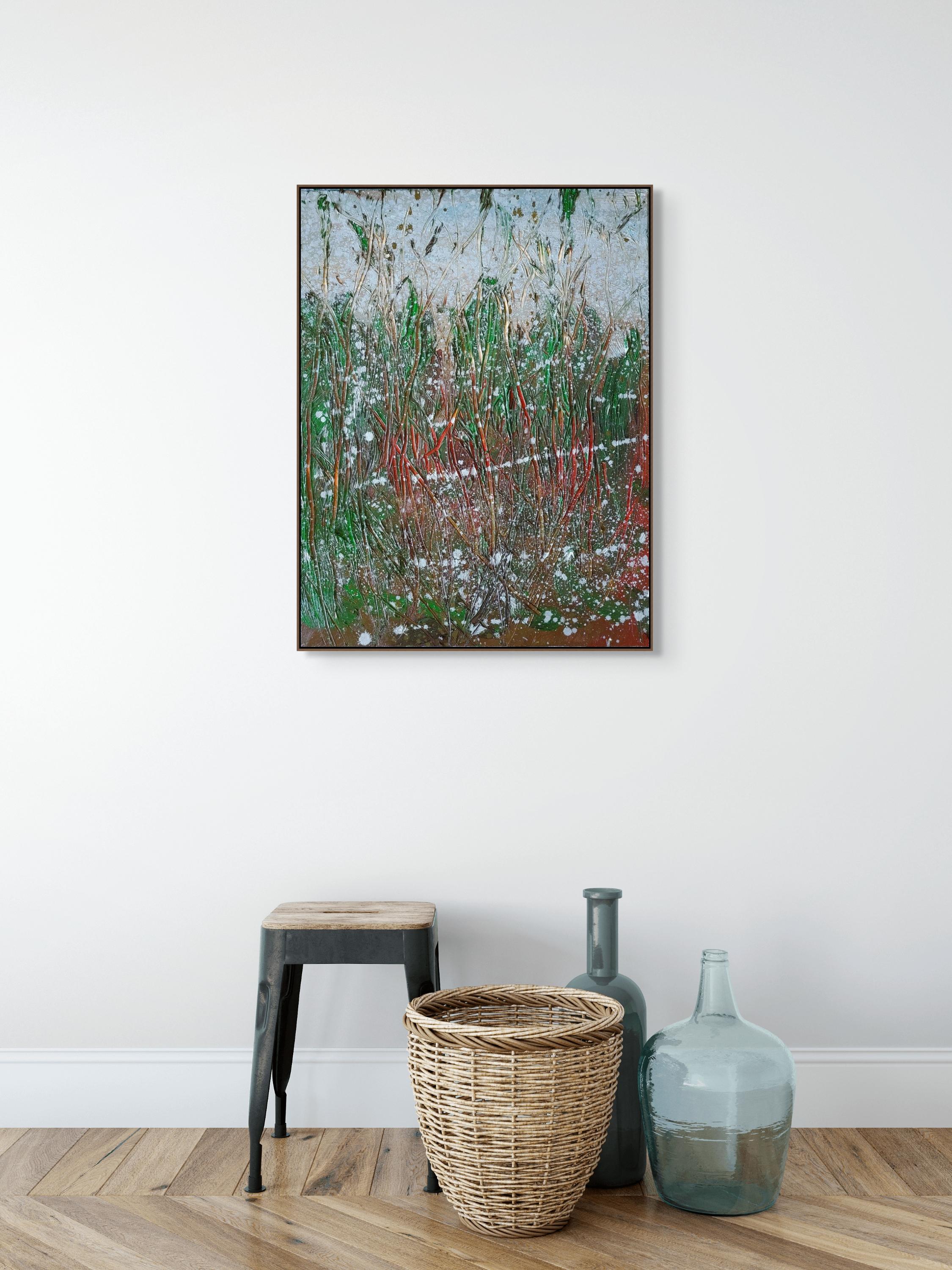 Fuoco d'autunno 1 (Pittura astratta) - Painting di Reiner Heidorn