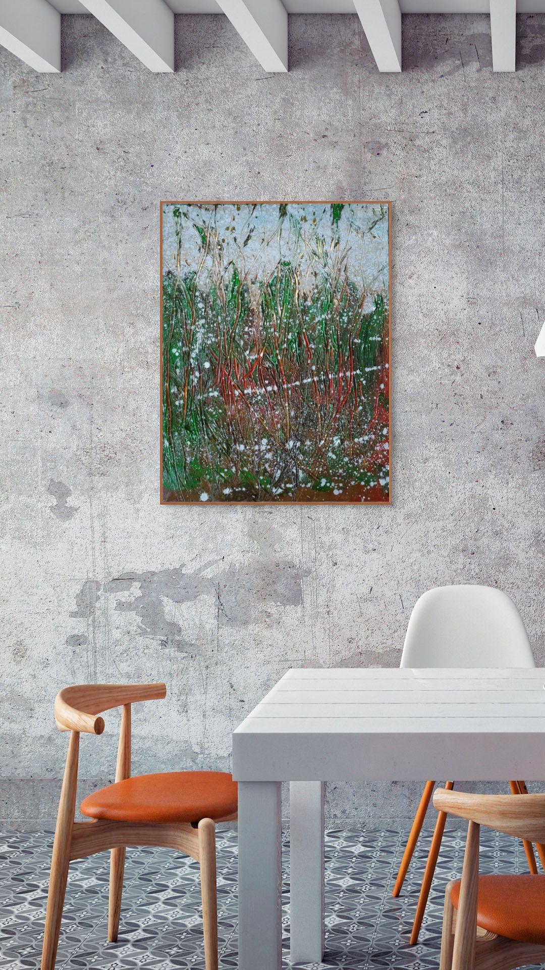 Fuoco d'autunno 1 (Pittura astratta) - Painting Astratto di Reiner Heidorn